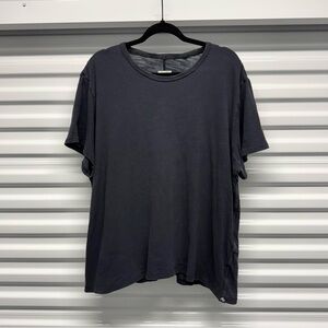 rag & bone Dark Gray Cotton Crewneck Tee XXL Relaxed Fit Minimal